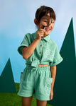 Mayoral - Muntkleurige set van short en hemdsblouse