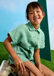 Mayoral - Muntkleurige set van short en hemdsblouse