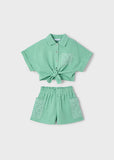 Mayoral - Muntkleurige set van short en hemdsblouse