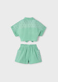 Mayoral - Muntkleurige set van short en hemdsblouse