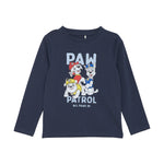 Brands4Kids/Minymo - Donkerblauwe T-shirt met lange mouwen met 'Paw Patrol'