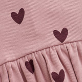 Minymo - Roze jurk met hartjes