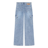 Indian Blue Jeans - Lichtblauwe jeansbroek met wijde pijpen