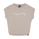 Brands4Kinds/Indian Blue Jeans - Beige T-shirt 'C'est la vie'