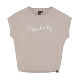 Brands4Kinds/Indian Blue Jeans - Beige T-shirt 'C'est la vie'