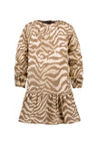 Like FLO - Beige jurk in zebraprint