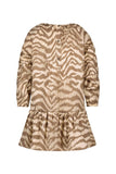 Like FLO - Beige jurk in zebraprint