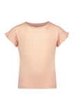 Like FLO - Lichtroze T-shirt met ruffles aan de mouwen