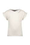 Like FLO - Zilveren T-shirt met ruffles aan de mouwen