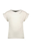 Like FLO - Zilveren T-shirt met ruffles aan de mouwen