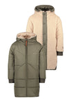 Like FLO - Omkeerbare jas in army look en zachte faux-fur