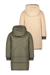 Like FLO - Omkeerbare jas in army look en zachte faux-fur