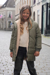 Like FLO - Omkeerbare jas in army look en zachte faux-fur