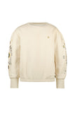 Like FLO - Beige sweater met borduurwerk aan de mouwen