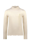 Like FLO - Beige T-shirt met lange mouw uit een ribstof