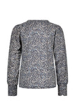 Like FLO - Blauwe trui met all-over print