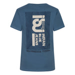 Indian Blue Jeans - Blauwe T-shirt met opdruk op rug
