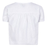 Indian Blue Jeans - Witte broderie crop T-shirt