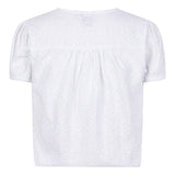 Indian Blue Jeans - Witte broderie crop T-shirt
