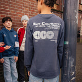 Indian Blue Jeans - Blauwe trui met backprint