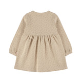Dirkje - Beige jurk met stippenprint