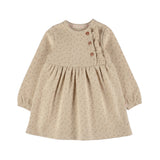Dirkje - Beige jurk met stippenprint