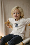 LEVV - Beige T-shirt met het logo