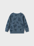 Name it - Blauwe sweater met dino's