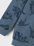 Name it - Blauwe sweater met dino's