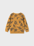 Name it - Okerkleurige sweater met dino's