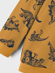 Name it - Okerkleurige sweater met dino's