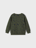 Name it - Kakikleurige sweater met een stoere print