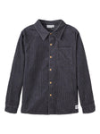 Name it - Donkerblauwe ribfluwelen hemd