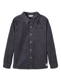 Name it - Donkerblauwe ribfluwelen hemd