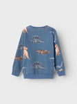 Name it - Blauwe trui met dino's