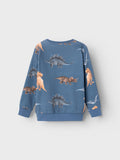 Name it - Blauwe trui met dino's