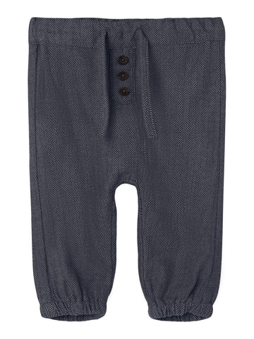 Name it - Blauwe broek met lichte print