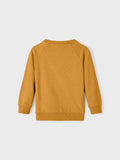 Name it - Okerkleurige sweater met een stoere beer