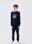 Name it - Donkerblauwe voetbal pyjama