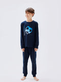 Name it - Donkerblauwe voetbal pyjama