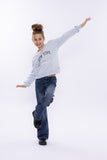 No way monday - Lichtgrijze- blauwe  sweater