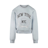 No way monday - Lichtgrijze- blauwe  sweater