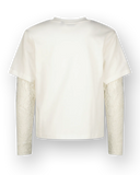 Raizzed - Witte blouse met kanten mouwen