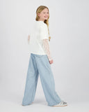 Raizzed - Witte blouse met kanten mouwen