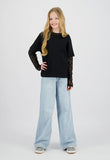 Raizzed - Zwarte blouse met kanten mouwen