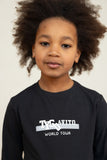 TYGO & vito - Zwarte T-shirt met lange mouwen