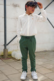 TYGO & vito - Groene stoffen broek