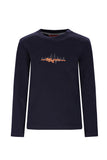 TYGO & vito - Donkerblauwe T-shirt met lange mouwen