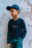 TYGO & vito - Donkerblauwe T-shirt met lange mouwen
