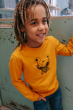 TYGO & vito - Okerkleurige T-shirt met lange mouwen